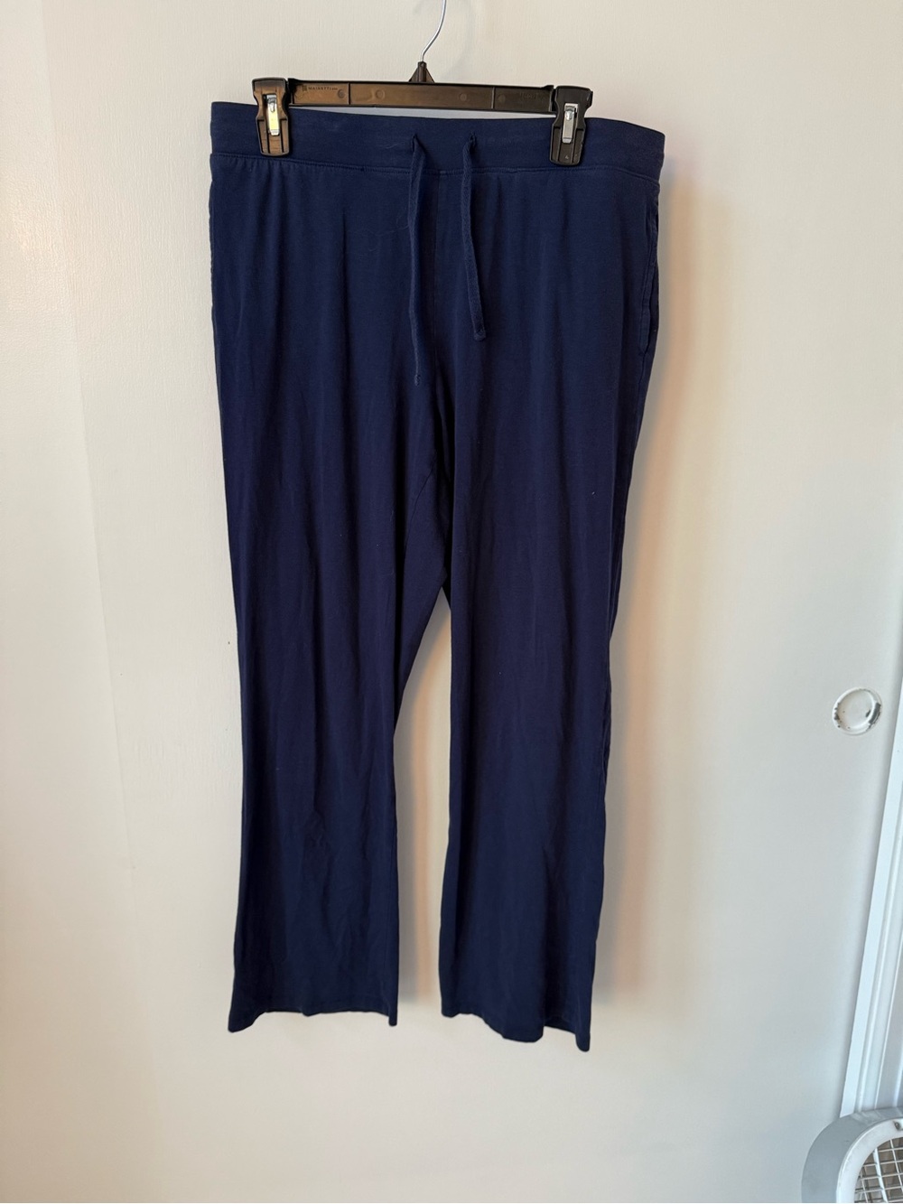 LL Bean Super Soft Shrink-Free Button-Front Long Sleeve Pajama Set Bright Navy - Picture 12 of 16